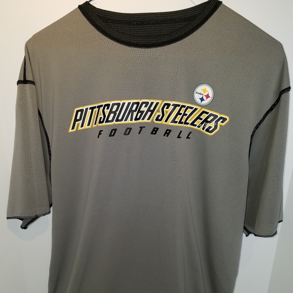 Pittsburgh Steelers 3XL Gray Short Sleeve Shirt